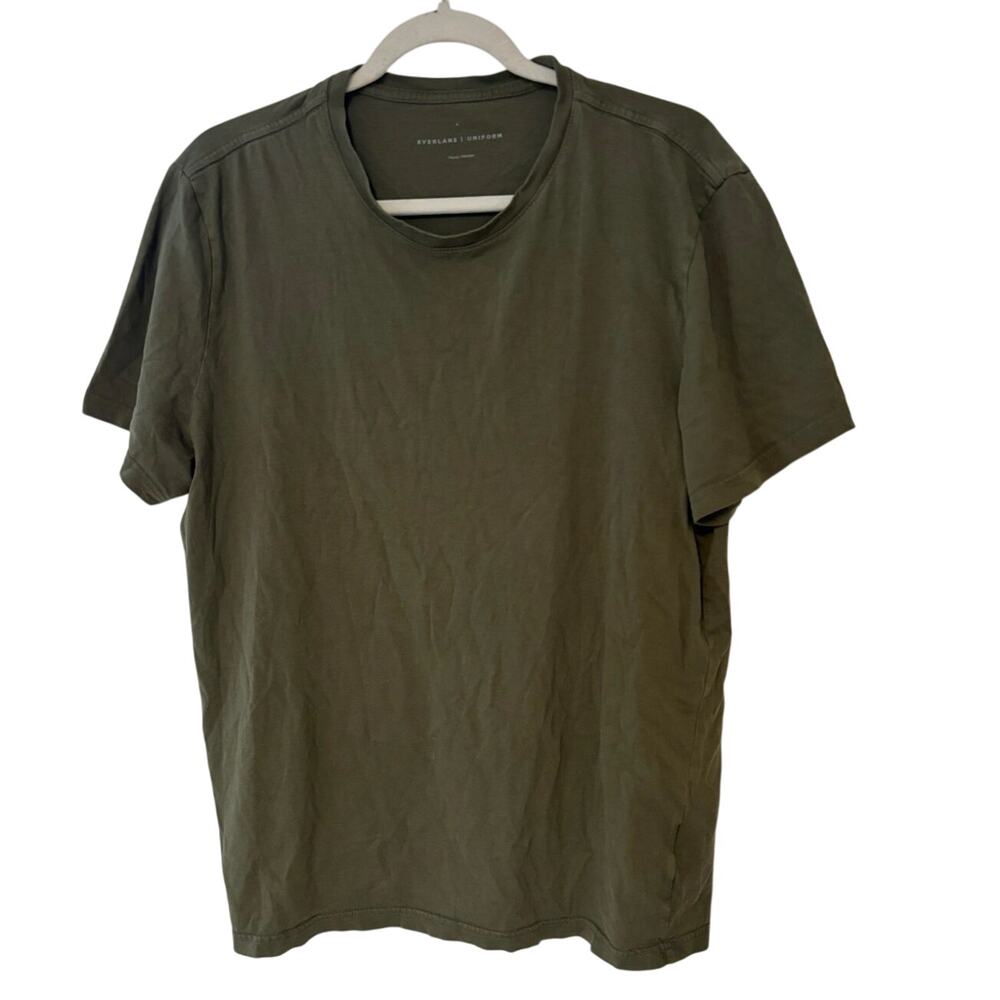 Everlane Crewneck Short Sleeve T-Shirt Olive Green Size Large